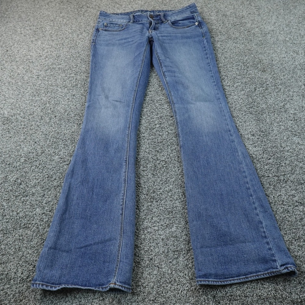 American Eagle Jeans Womens 6 Blue Denim Pants Artist Flare Low Rise Stretch Y2K